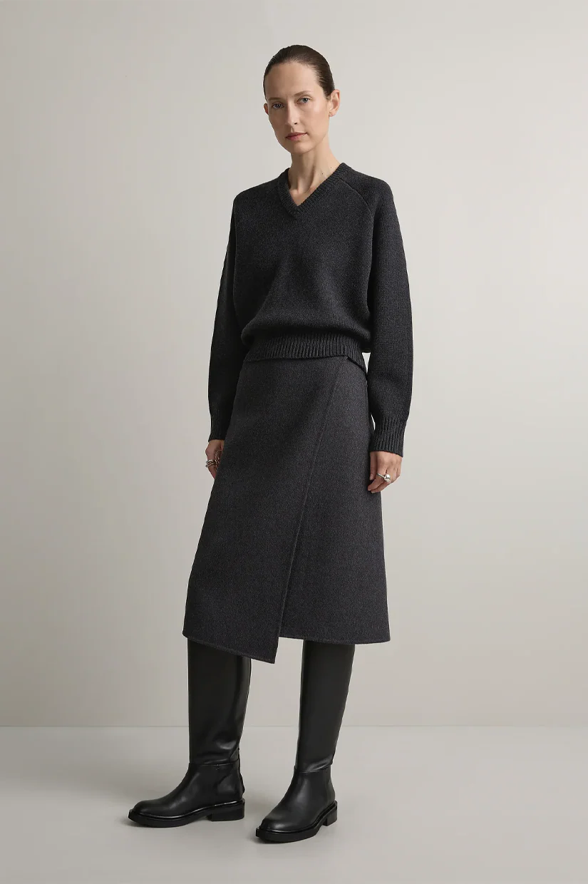 A.EMERY The Dot Knit - Charcoal Melange