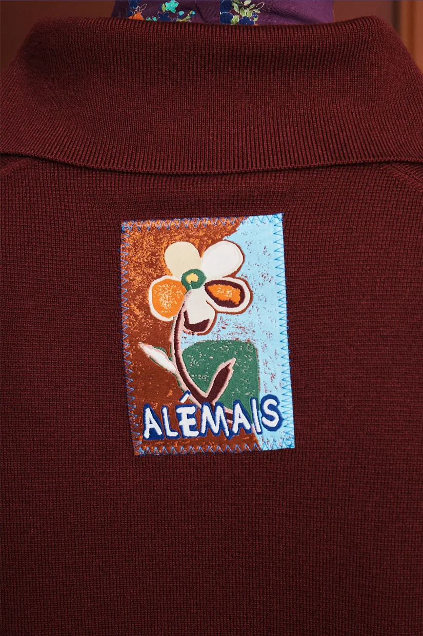 Alemais Claudia Knit Polo - Plum - Image 4