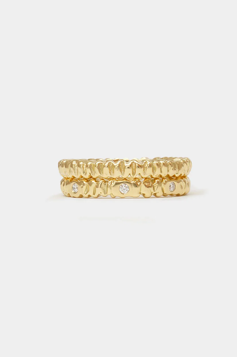 Alexandra Dodds Diamond Teeth Band - 9ct Gold White Diamond