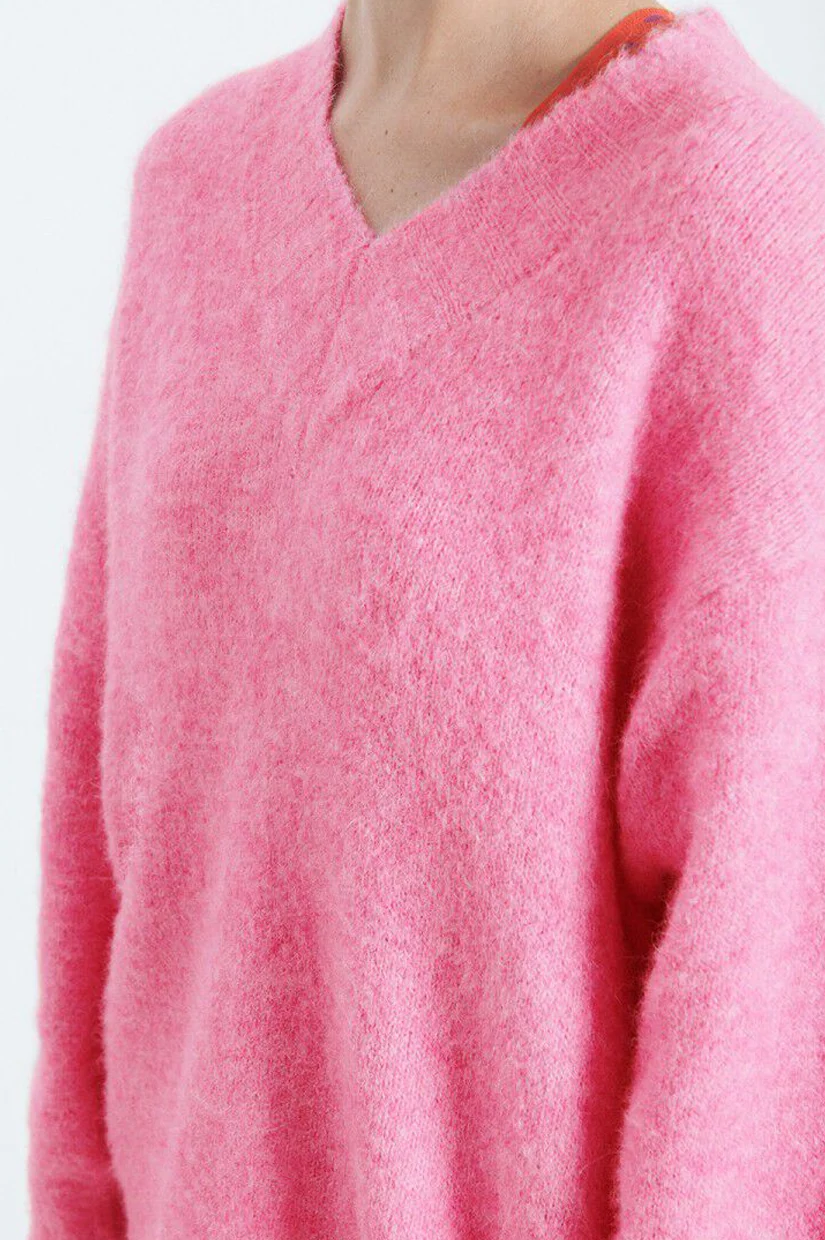American Vintage East Jumper - Pink Bubble Melange - Image 3