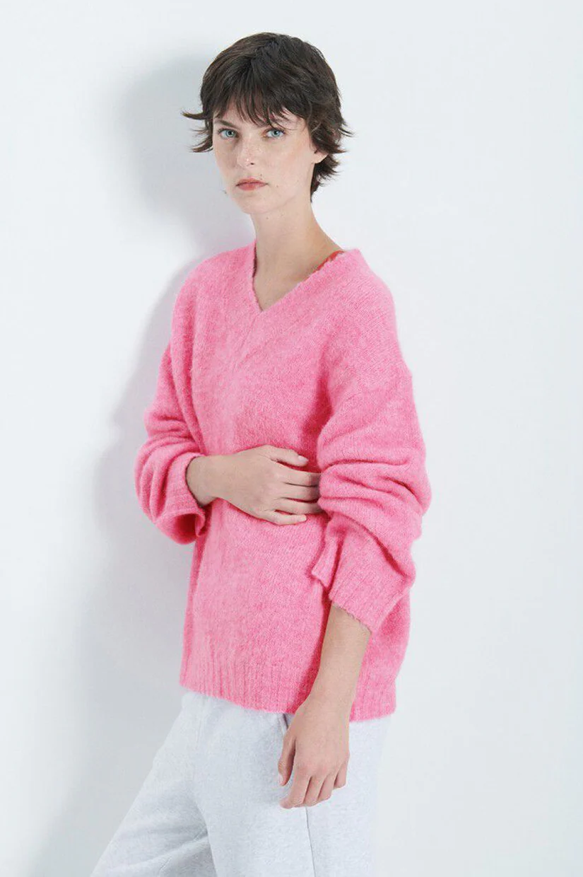 American Vintage East Jumper - Pink Bubble Melange - Image 4