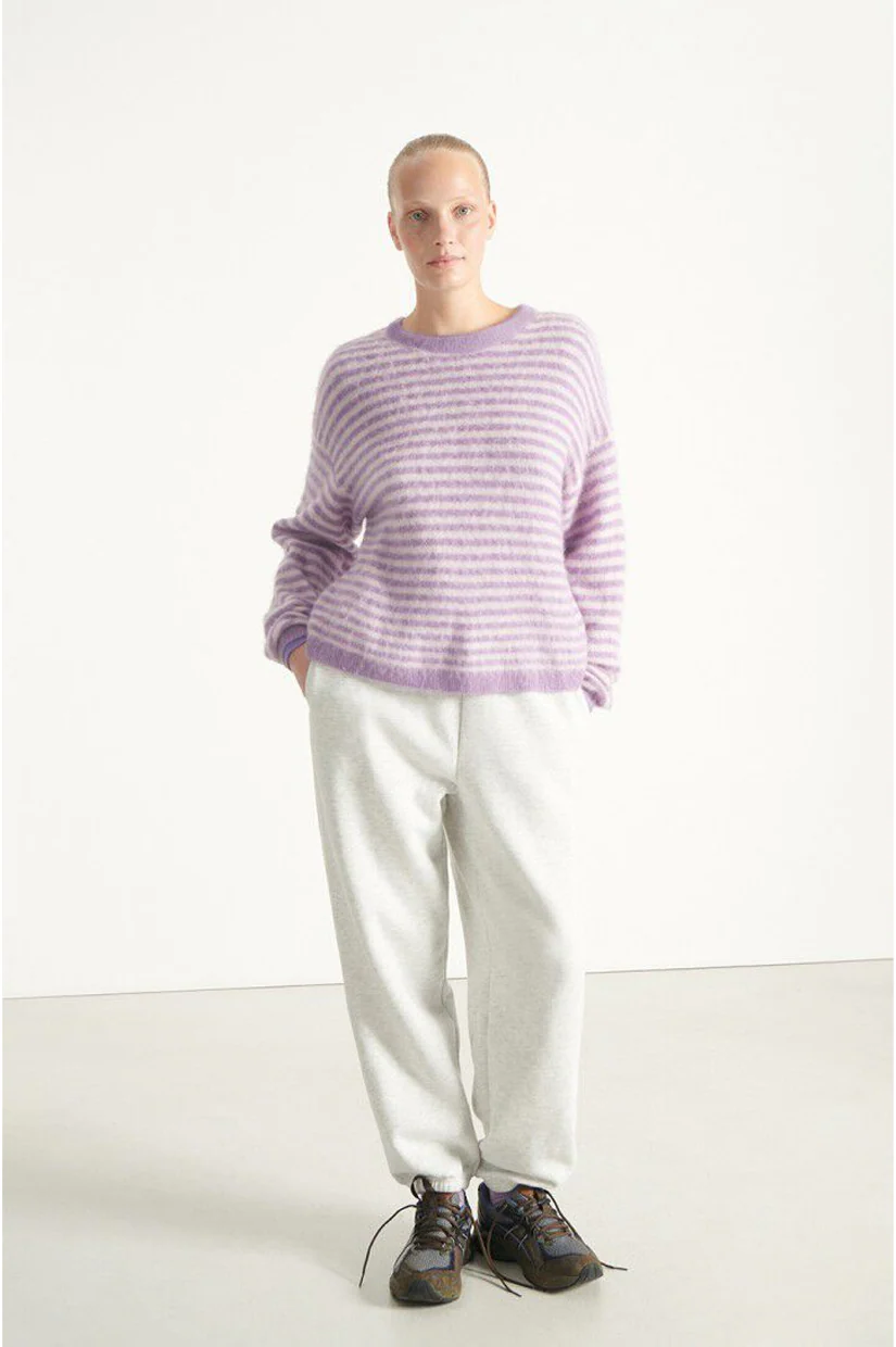 American Vintage Nenbay Jumper - Violet Striped Rose Bud - Image 4