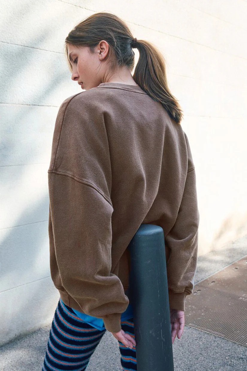American Vintage Plizzy Sweatshirt - Vintage Chestnut - Image 2
