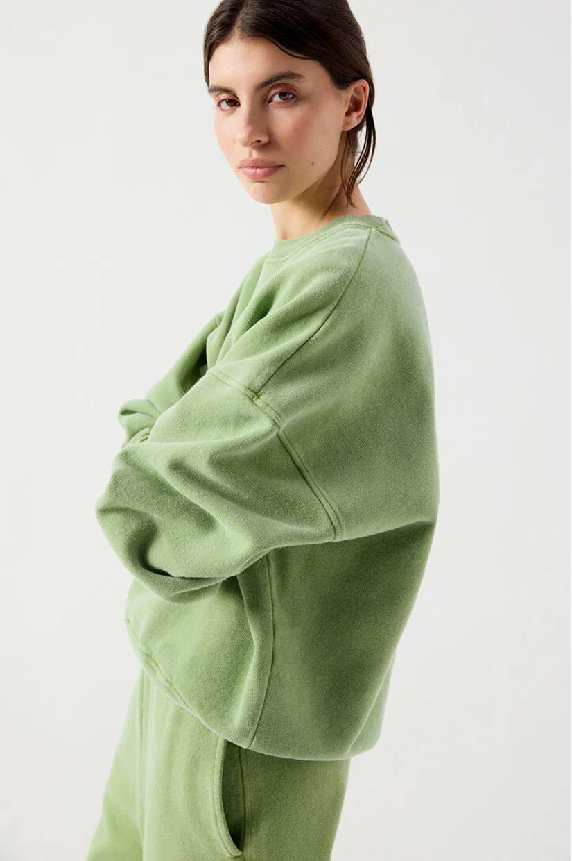 American Vintage Plizzy Sweatshirt - Vintage Lemongrass - Image 4