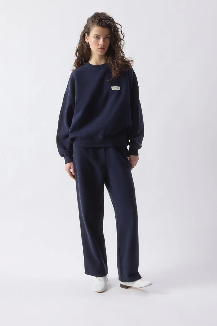 American Vintage Plizzy Sweatshirt - Vintage Navy - Image 3