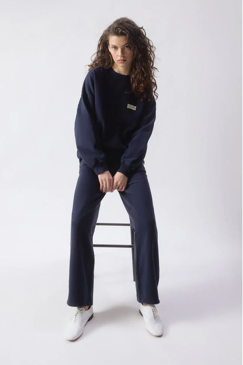 American Vintage Plizzy Sweatshirt - Vintage Navy - Image 4