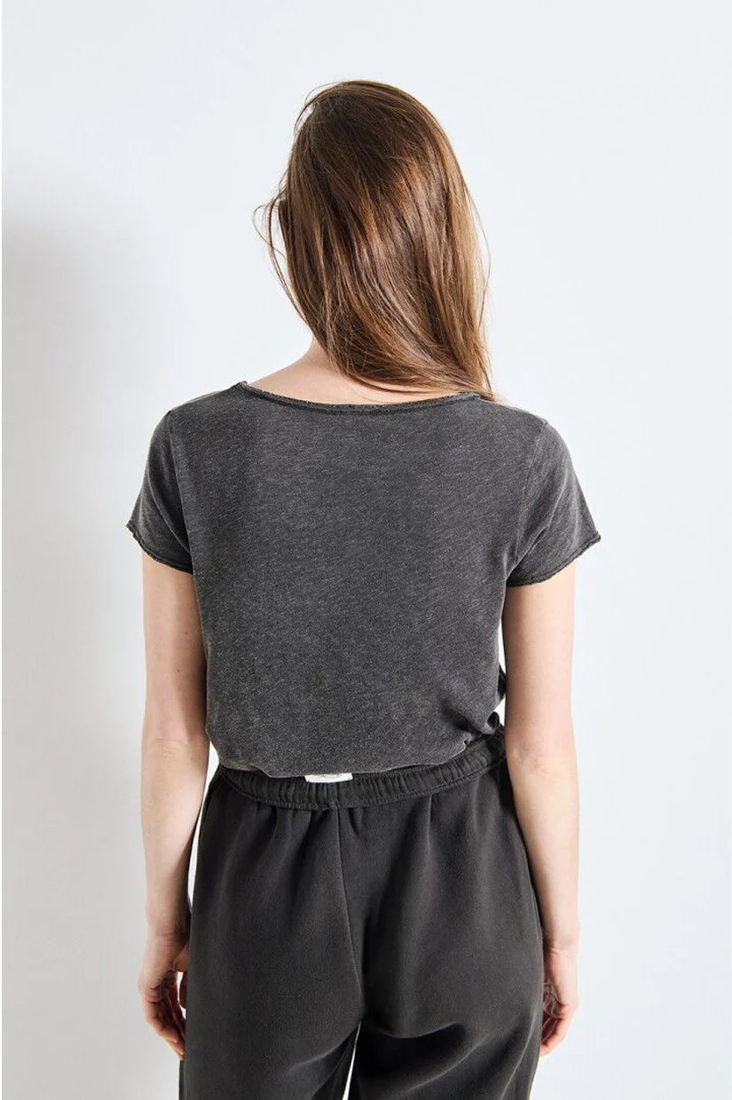 American Vintage Sonoma V neck T-shirt - Vinatge Black - Image 3