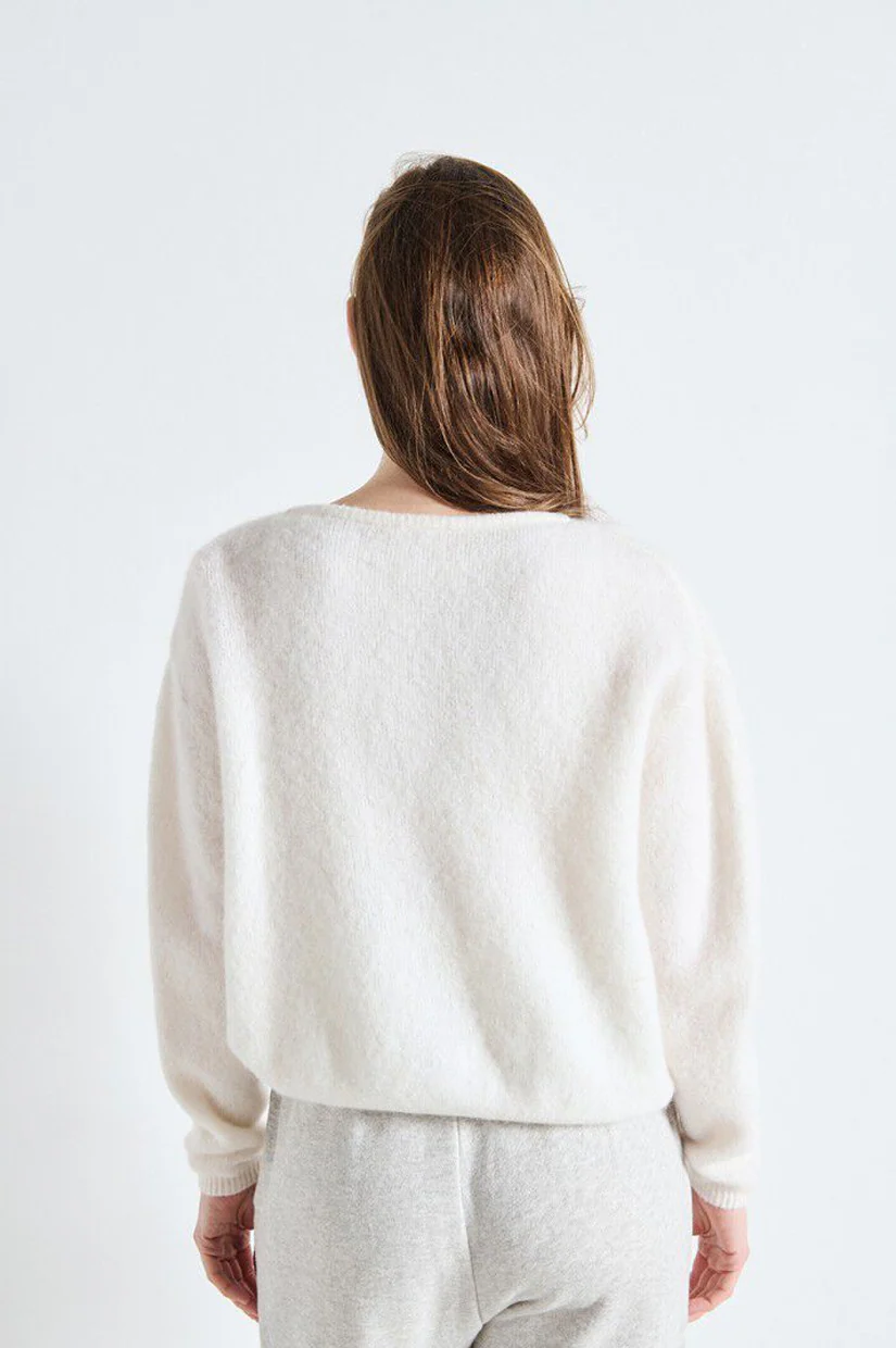 American Vintage Vitow Cardigan - White - Image 2