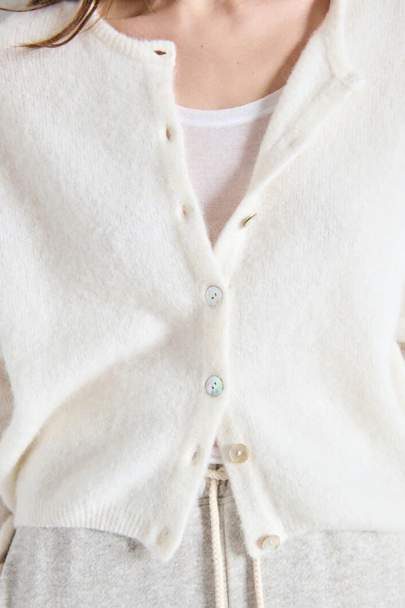 American Vintage Vitow Cardigan - White - Image 3