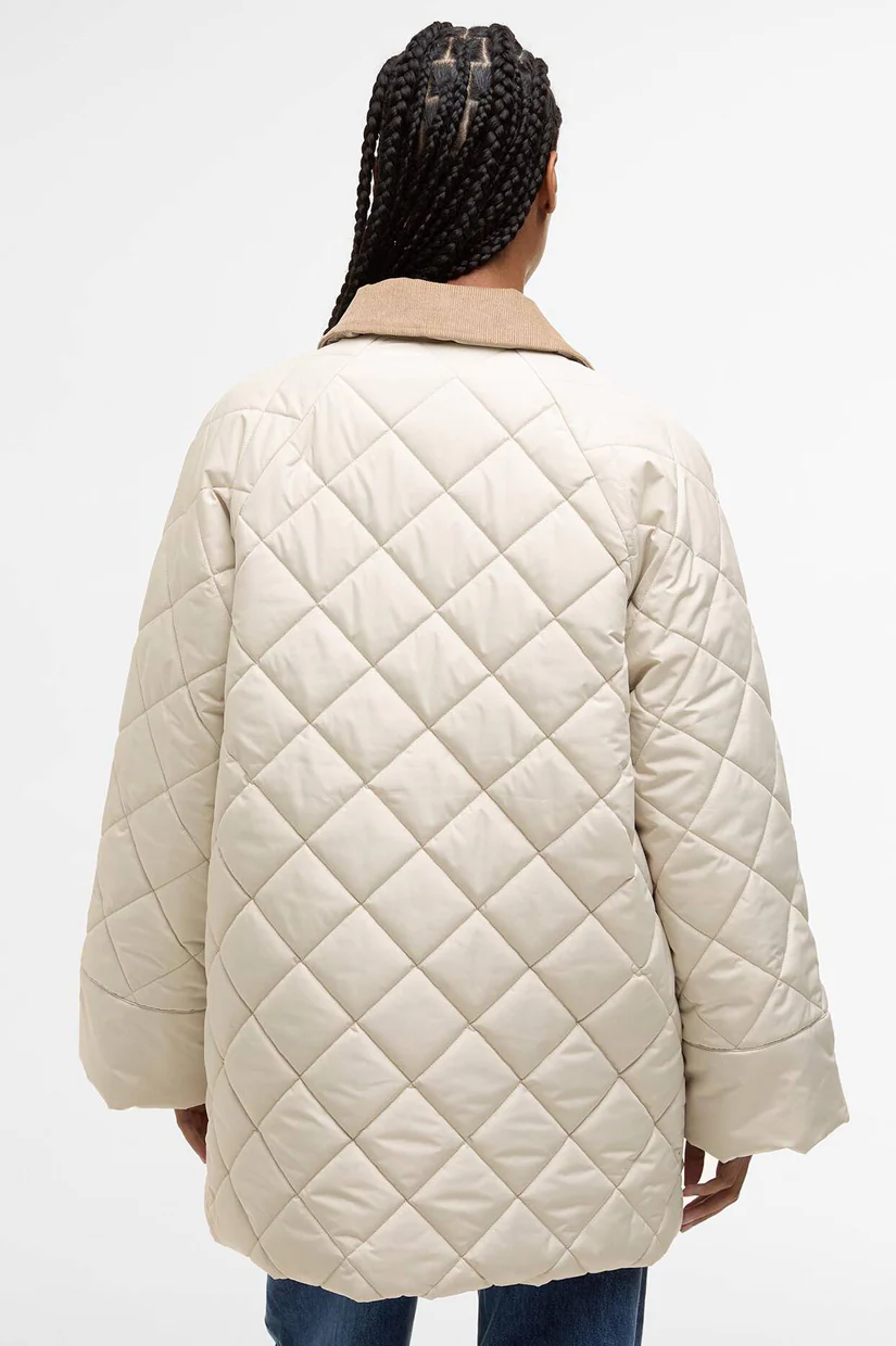 Barbour Aldburgh Quilted Jacket - Oatmeal/Ancient Tartan - Image 3