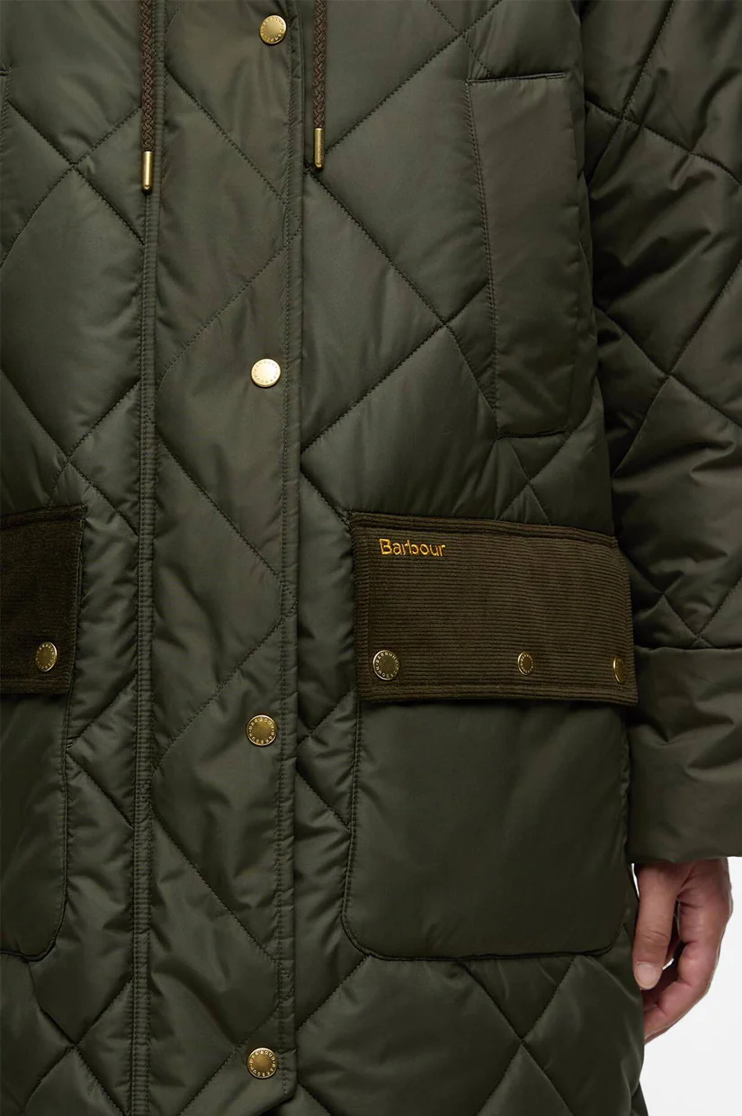 Barbour Braidley Quilted Jacket - Olive/Ancient Tartan - Image 4