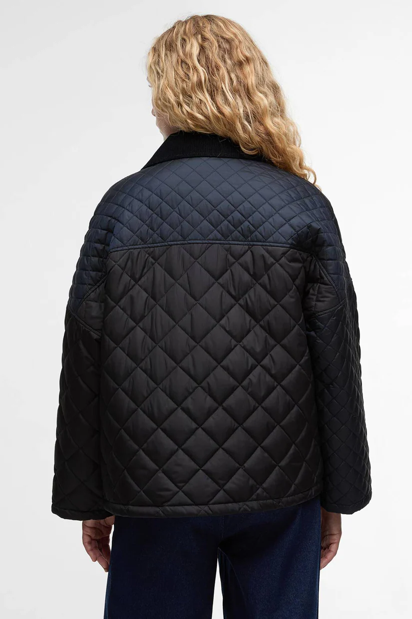 Barbour Danby Quilted Jacket - Dark Navy/Black/Dress Tartan - Image 3