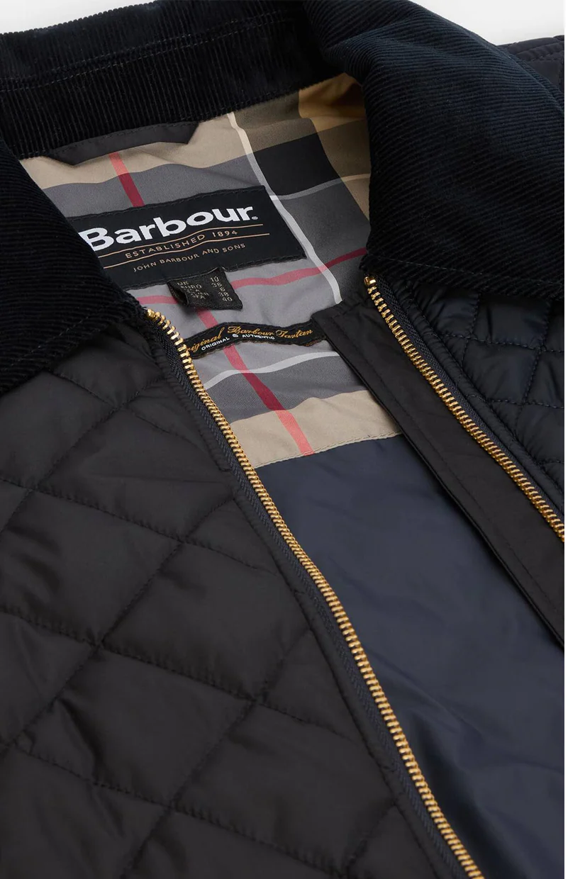 Barbour Danby Quilted Jacket - Dark Navy/Black/Dress Tartan - Image 4