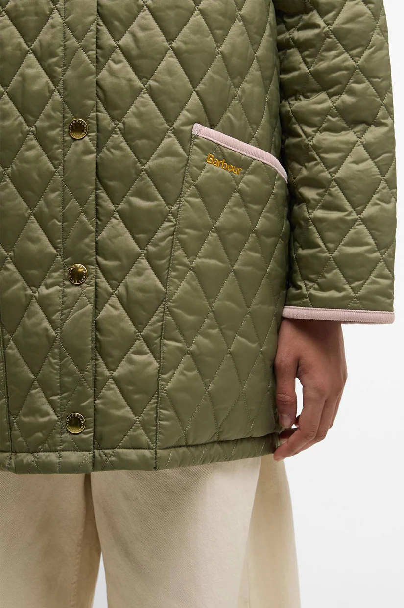 Barbour Icons Modern Liddesdale Quilted Jacket - Bleached Olive/Ancient/Gardenia - Image 4