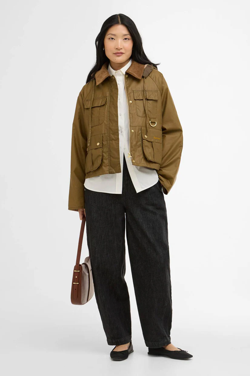 Barbour Liza Wax Jacket - Sand/Dress - Image 2