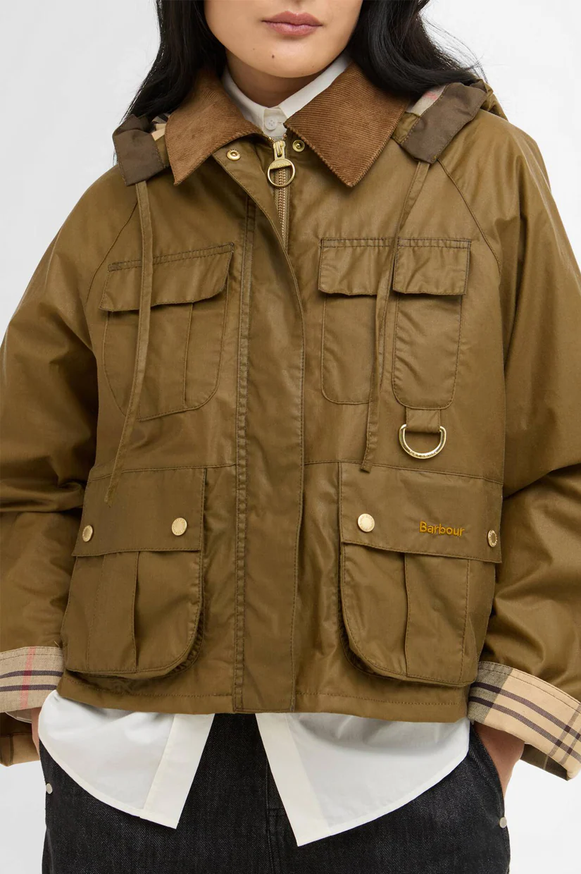 Barbour Liza Wax Jacket - Sand/Dress - Image 4