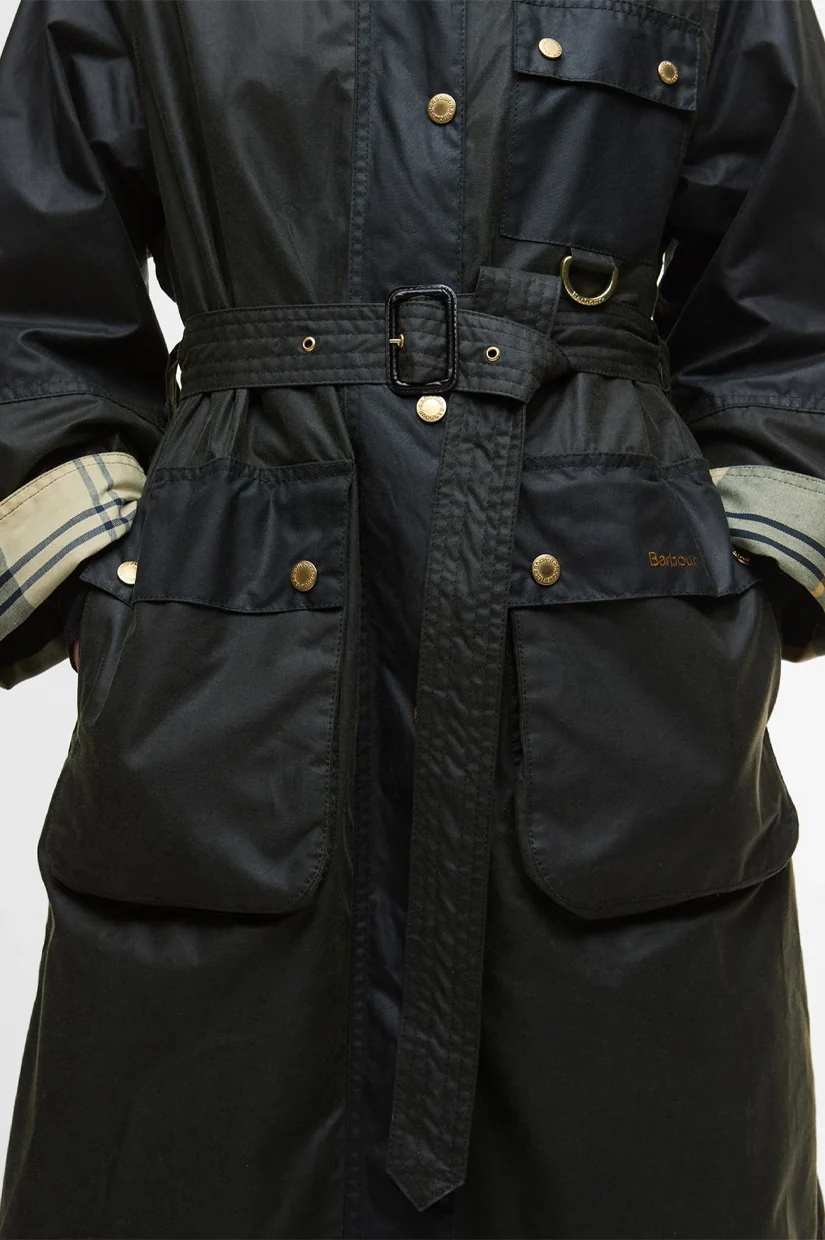 Barbour Milda Wax Jacket - Fern/Sage/Ancient Tartan - Image 4