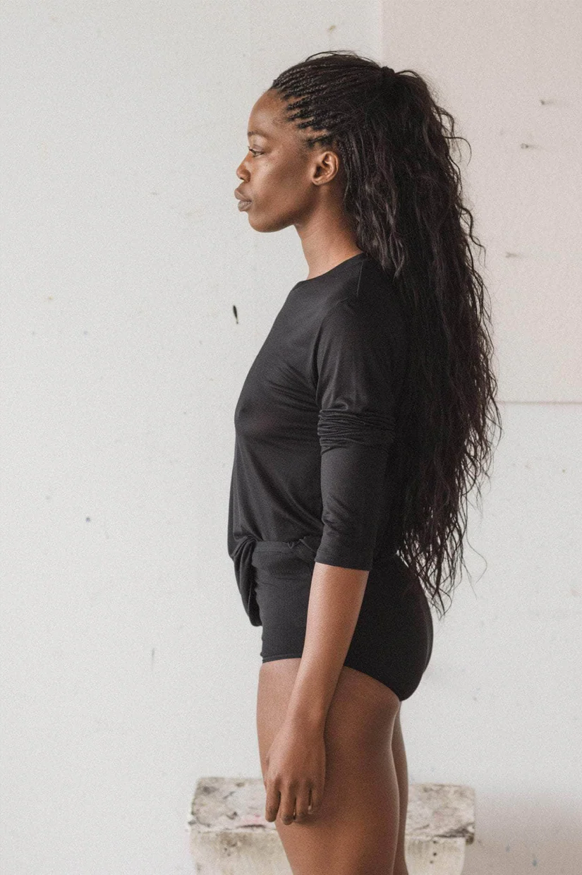 Baserange Long Sleeve Tee - Black - Image 3