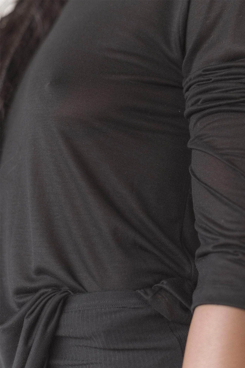 Baserange Long Sleeve Tee - Black - Image 4