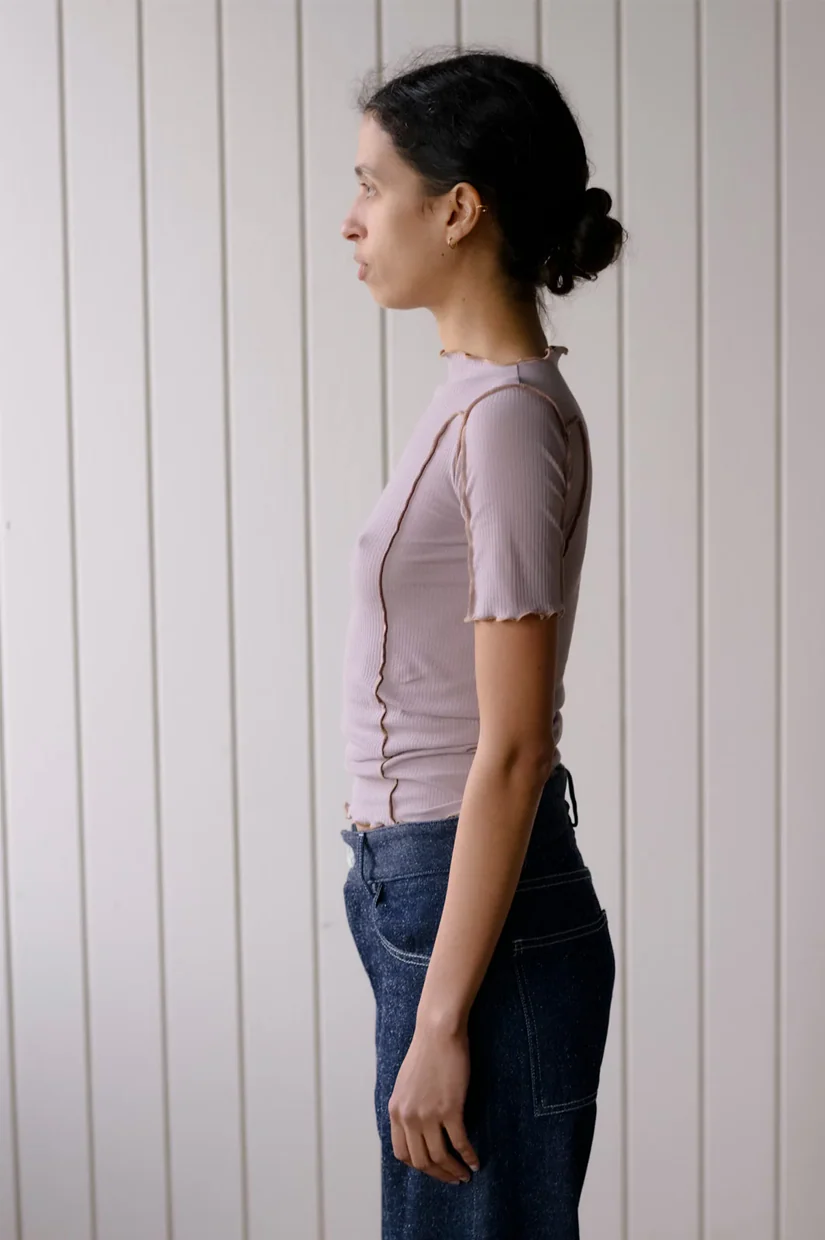 Baserange Omato 3/4 Tee - Verbe Purple - Image 3