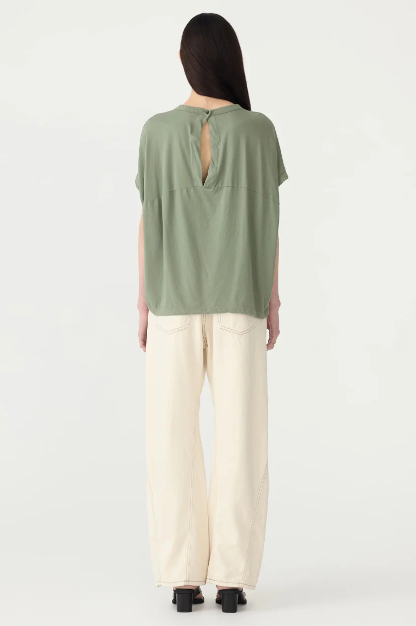 Bassike Circle T.shirt - Dark Sage - Image 3