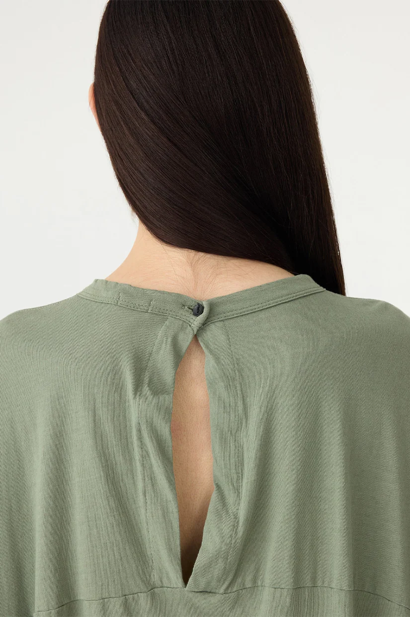 Bassike Circle T.shirt - Dark Sage - Image 4