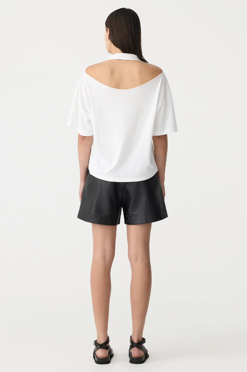 Bassike Floating Neck Boxy T.shirt - White - Image 3
