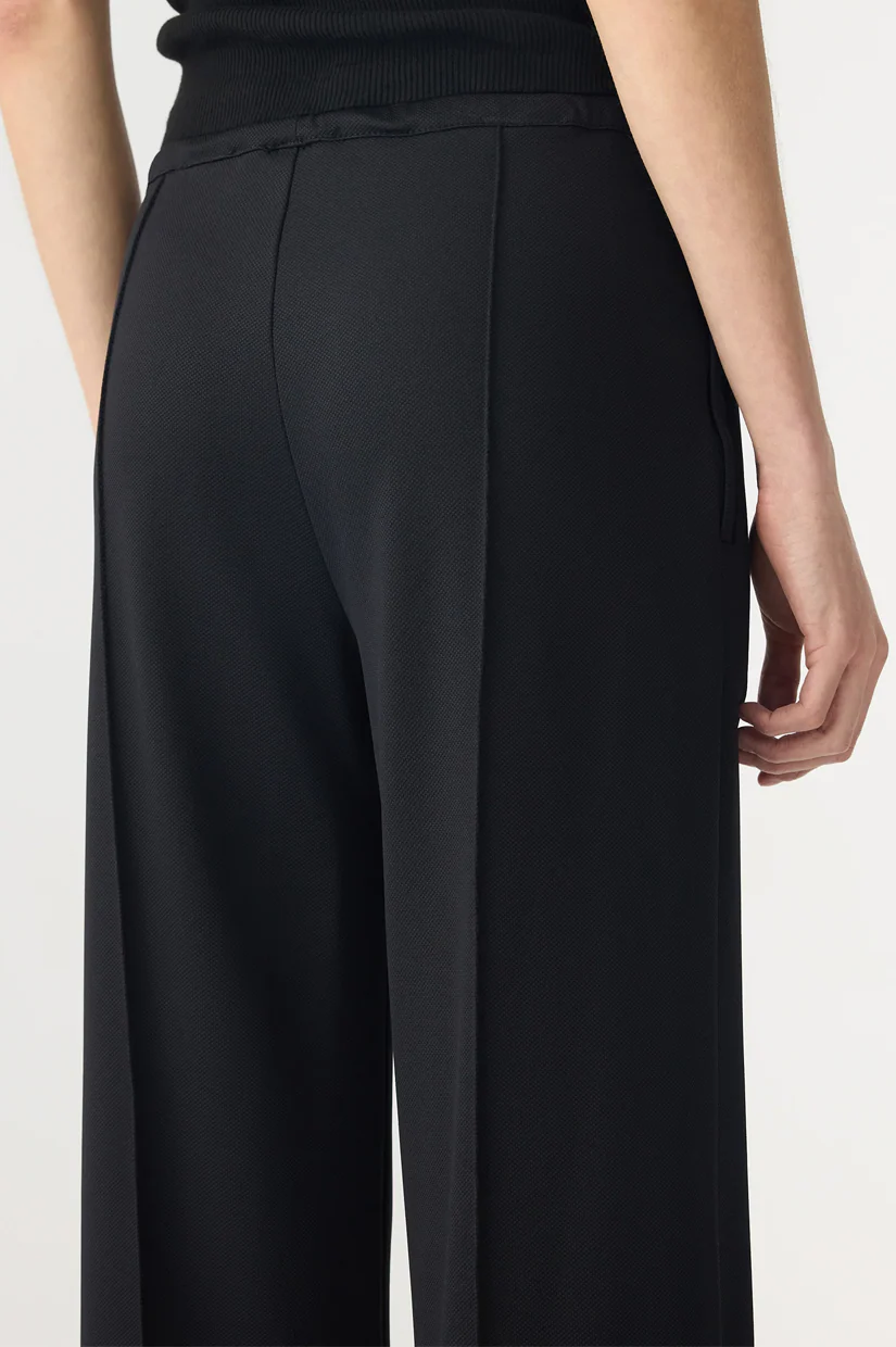 Bassike Refined Pinstitch Pant - Black - Image 3