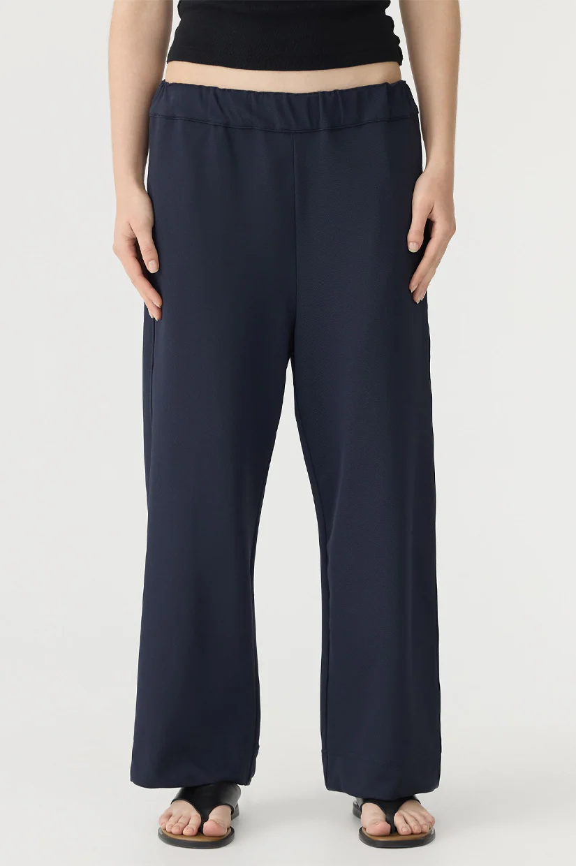 Bassike Stretch Twill Wide Leg Pant - Ink - Image 2