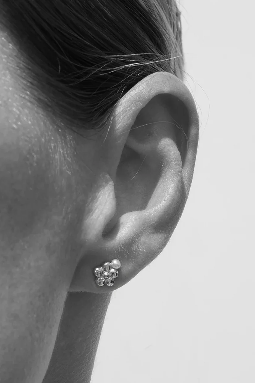 C&V Cherry Blossom Studs - Silver - Image 3