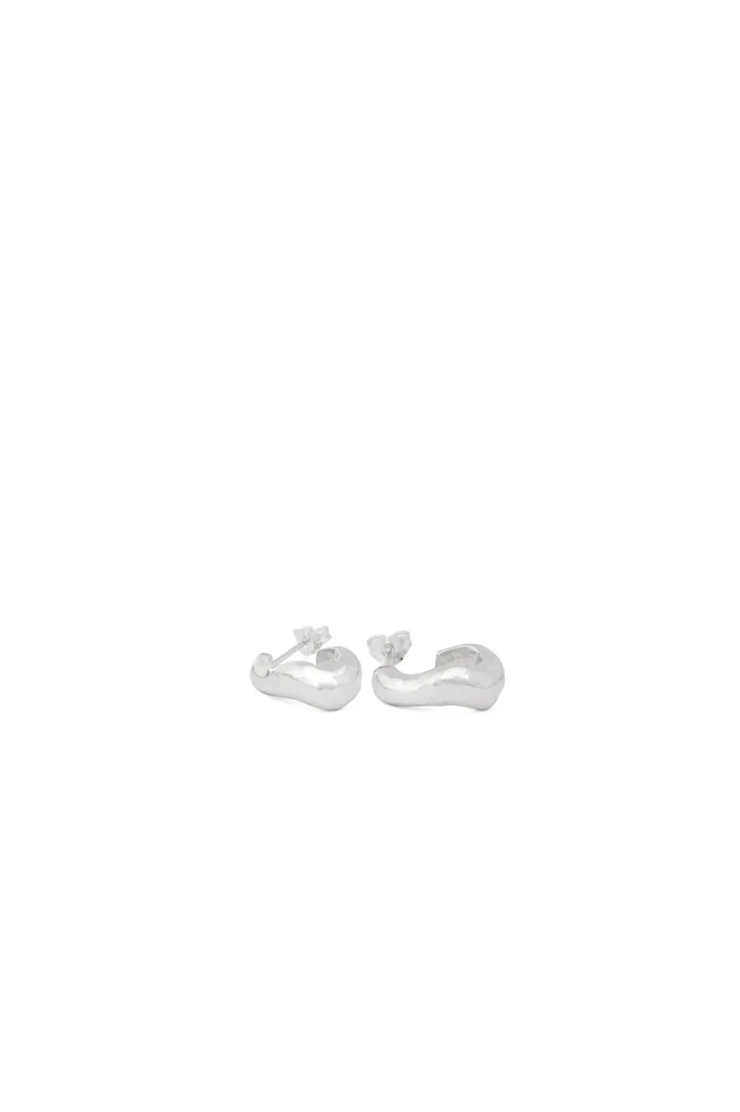 C&V Mini Ripple Hoops - Silver
