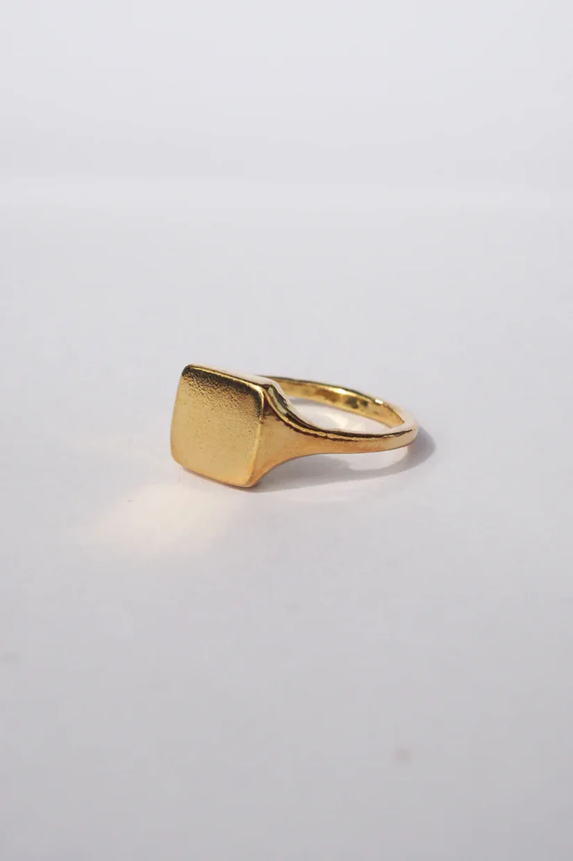 C&V Square Signet - Gold - Image 2