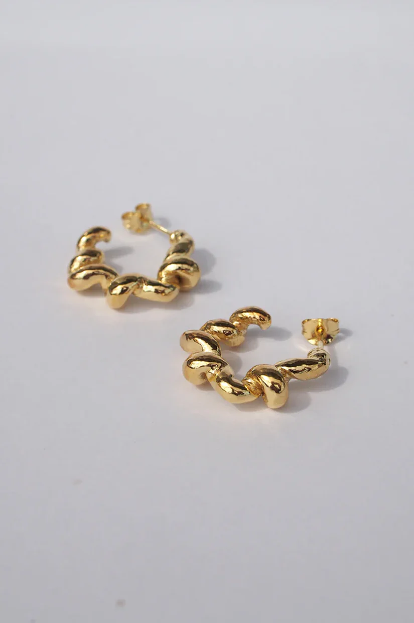 C&V Twirl Hoops - Gold - Image 3