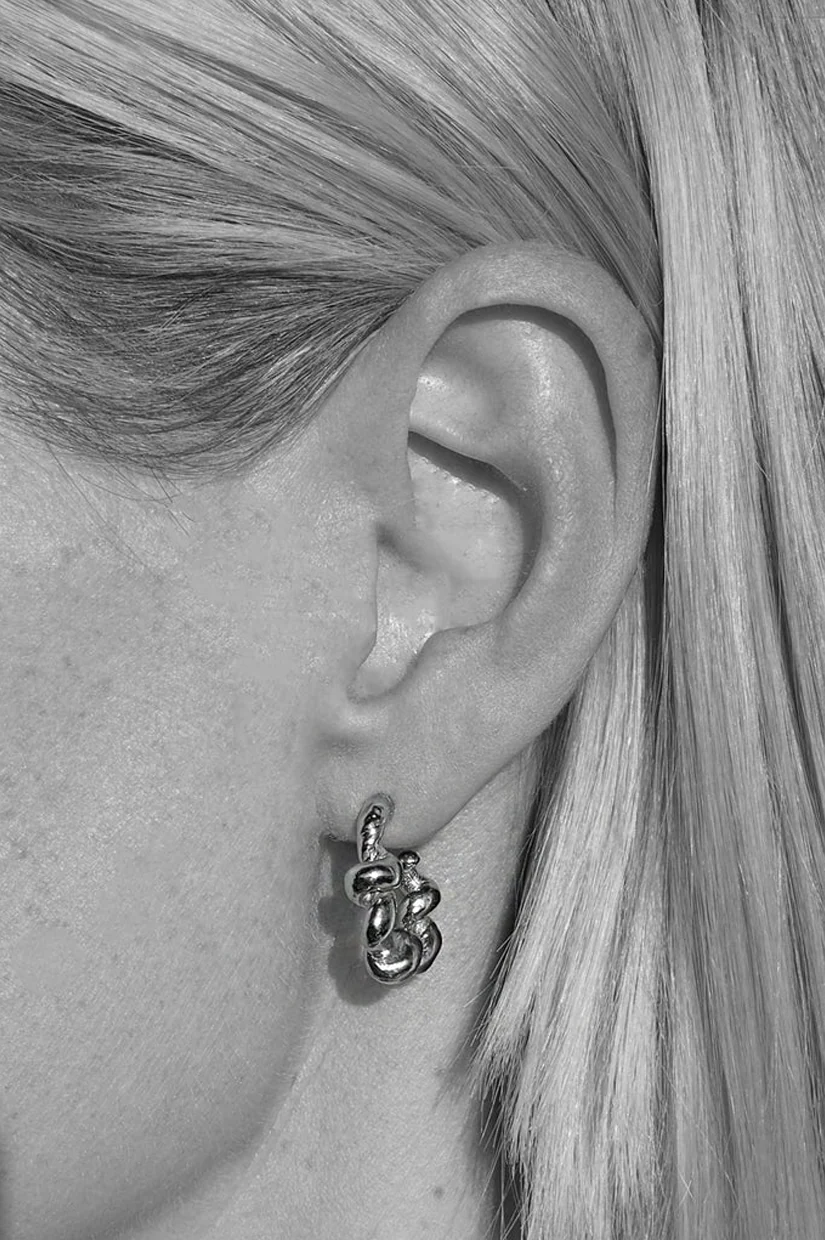 C&V Twirl Hoops - Silver - Image 2