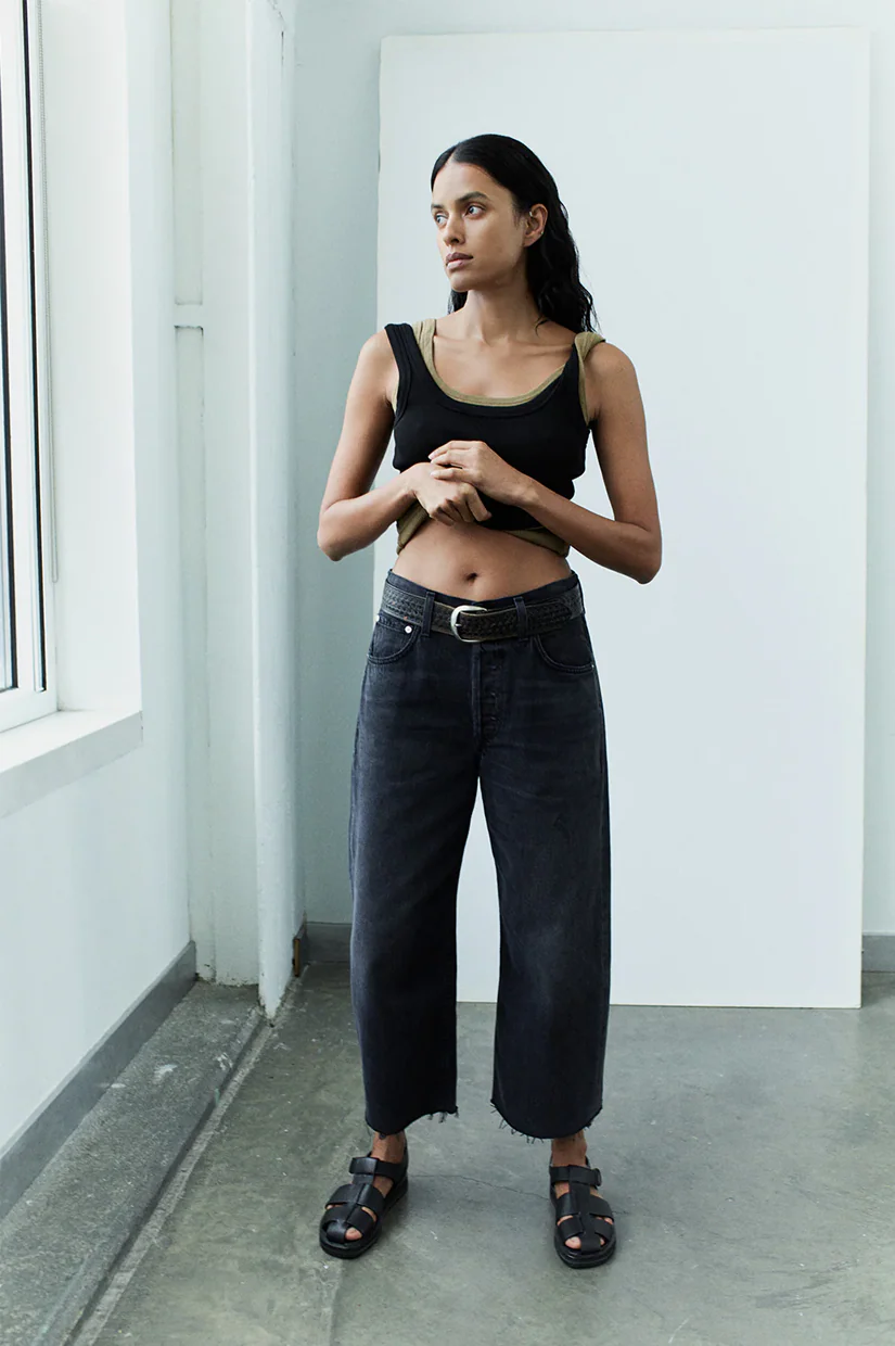Citizens Of Humanity Ayla Raw Hem Crop - Bronsen - Image 2
