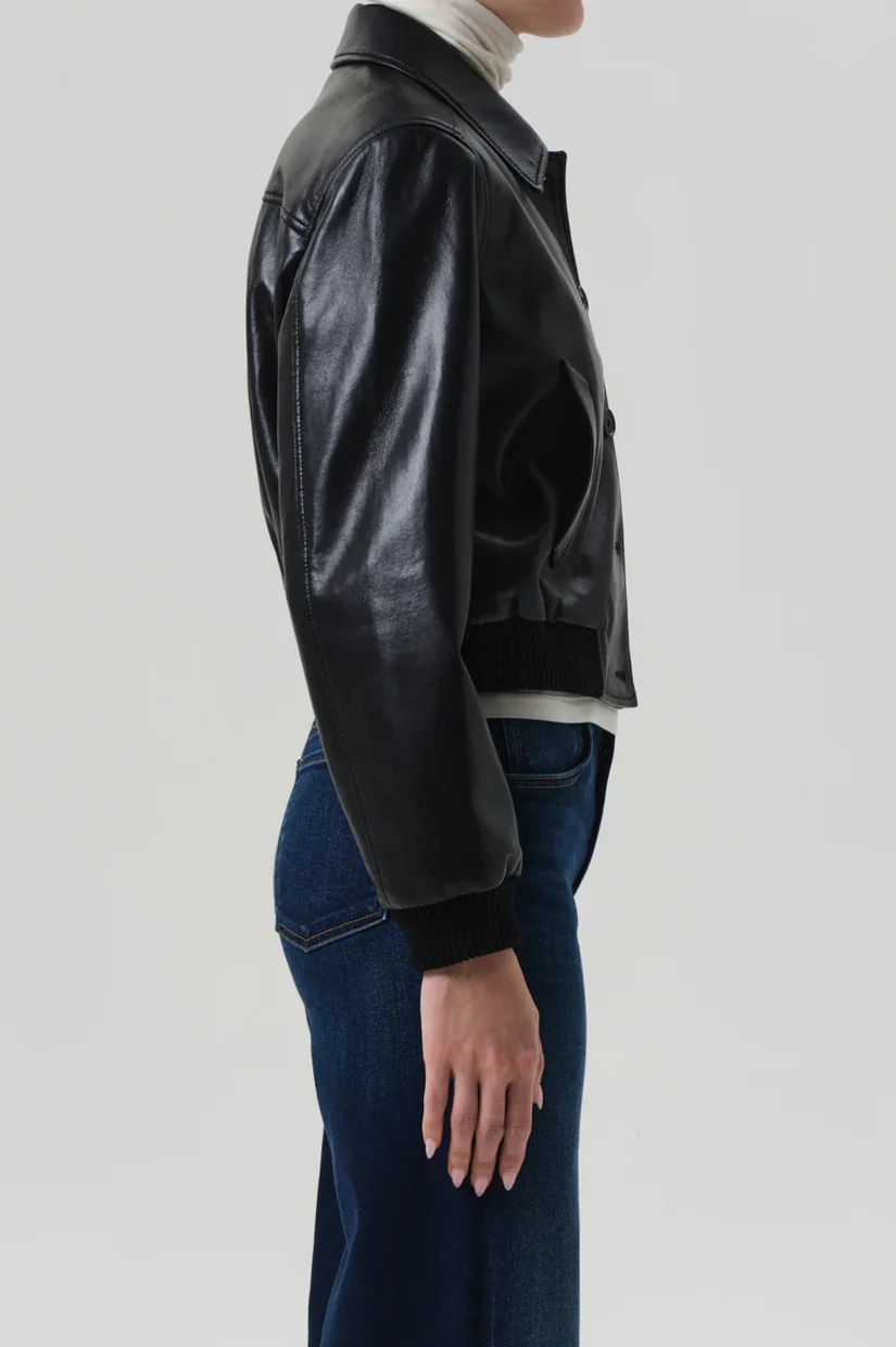 Citizens Of Humanity Lola Bomber - Black - Image 3