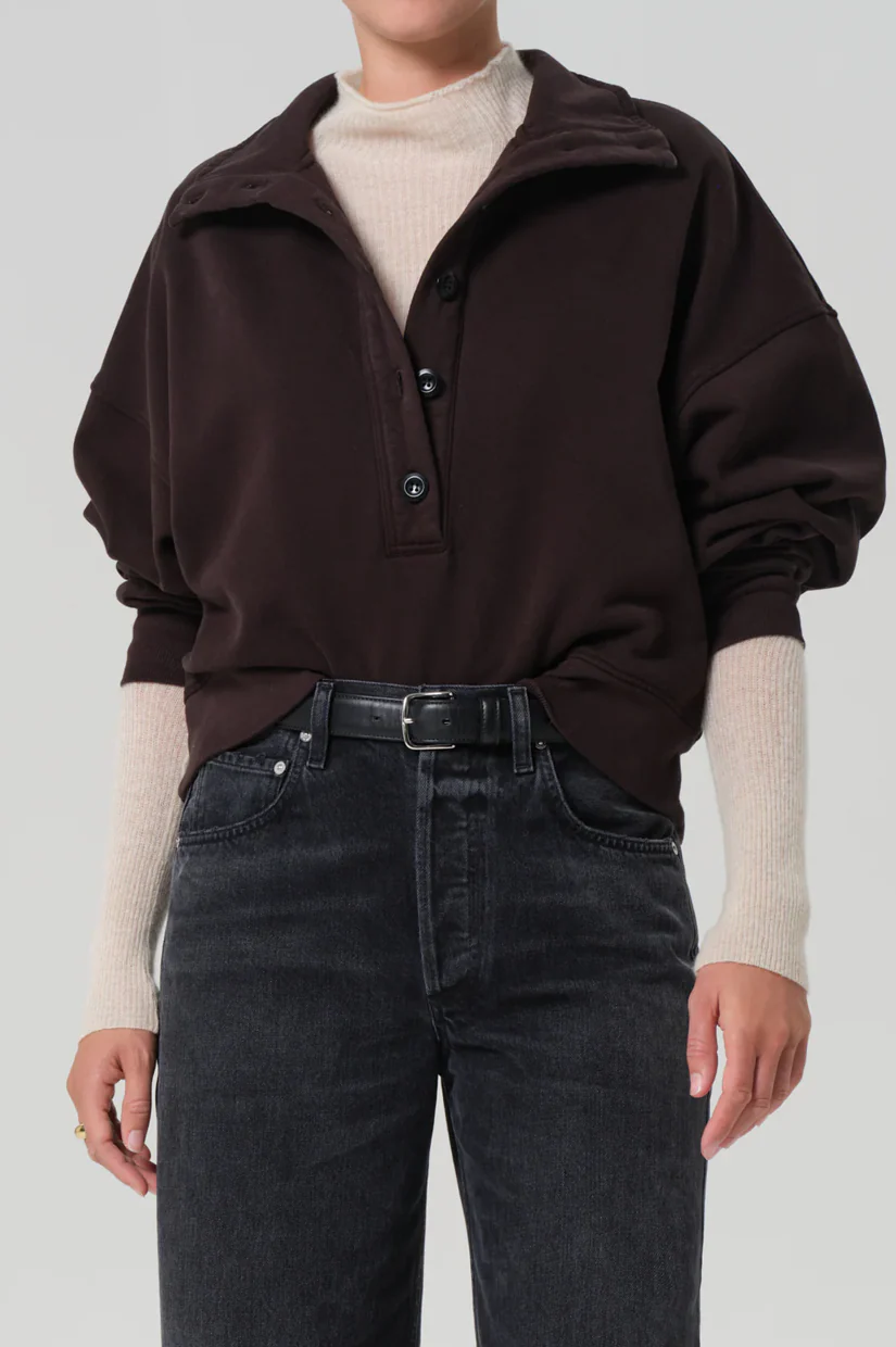 Citizens Of Humanity Mirelle Funnel Neck - Chocolate