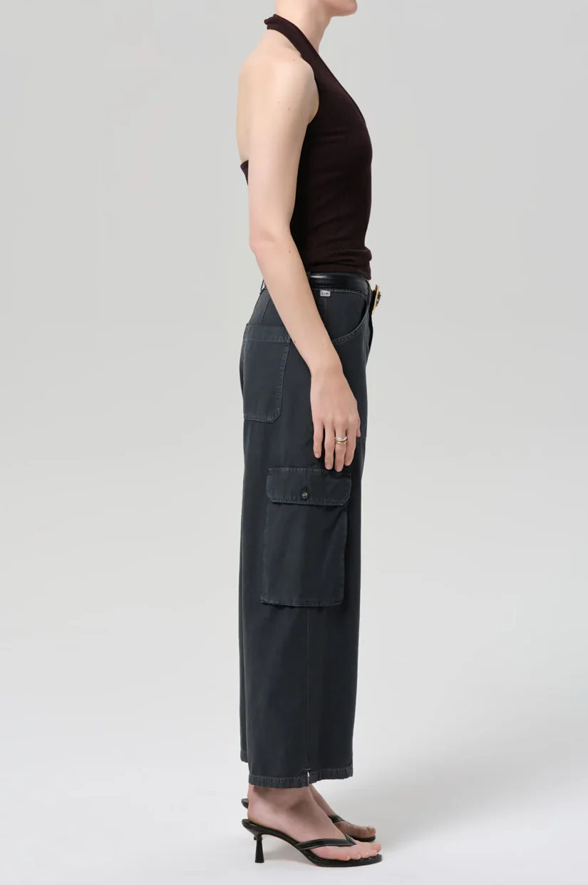 Citizens Of Humanity Thassos Twisted Seam Utility Pant - Black - Image 3
