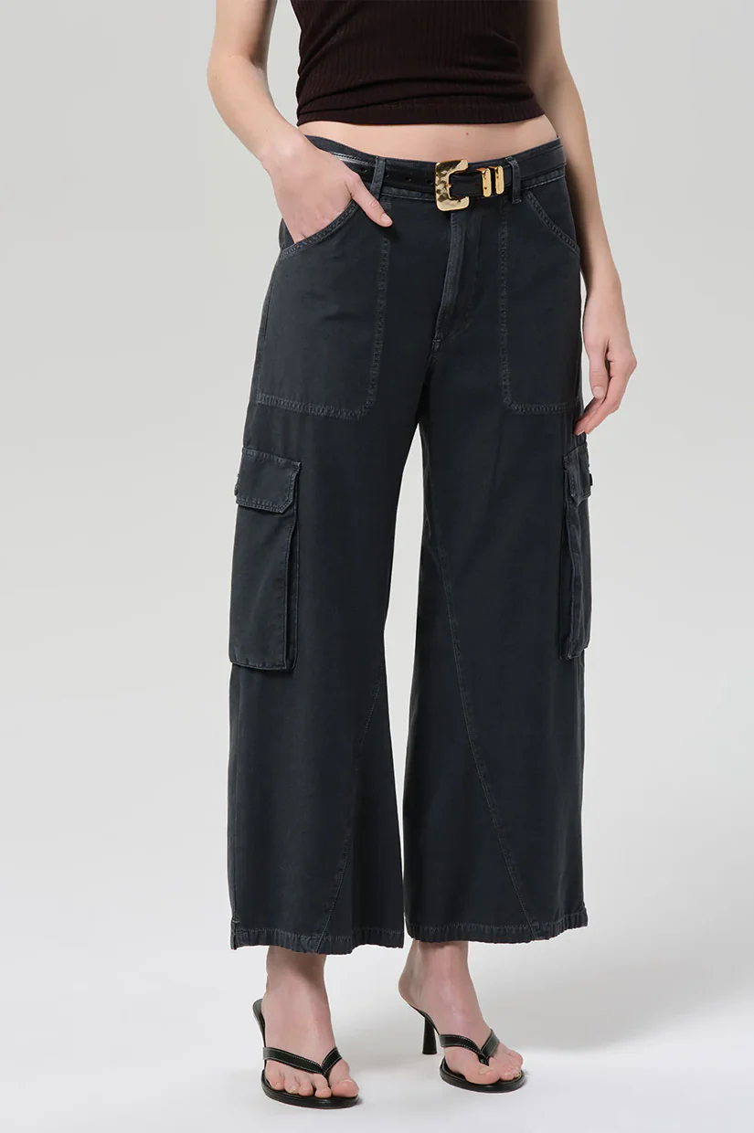 Citizens Of Humanity Thassos Twisted Seam Utility Pant - Black - Image 4