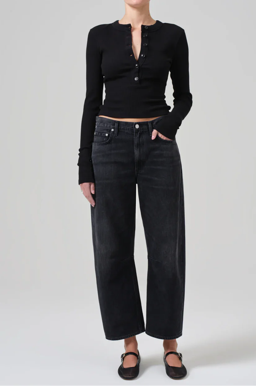 Citizens Of Humanity Varra Henley - Black - Image 4