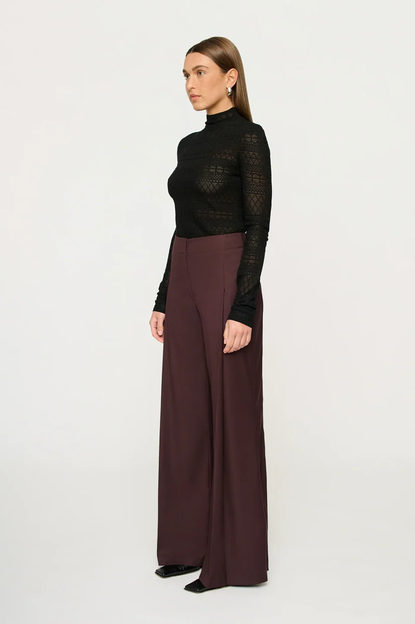 Clea Dawson Trouser - Bordeaux - Image 2