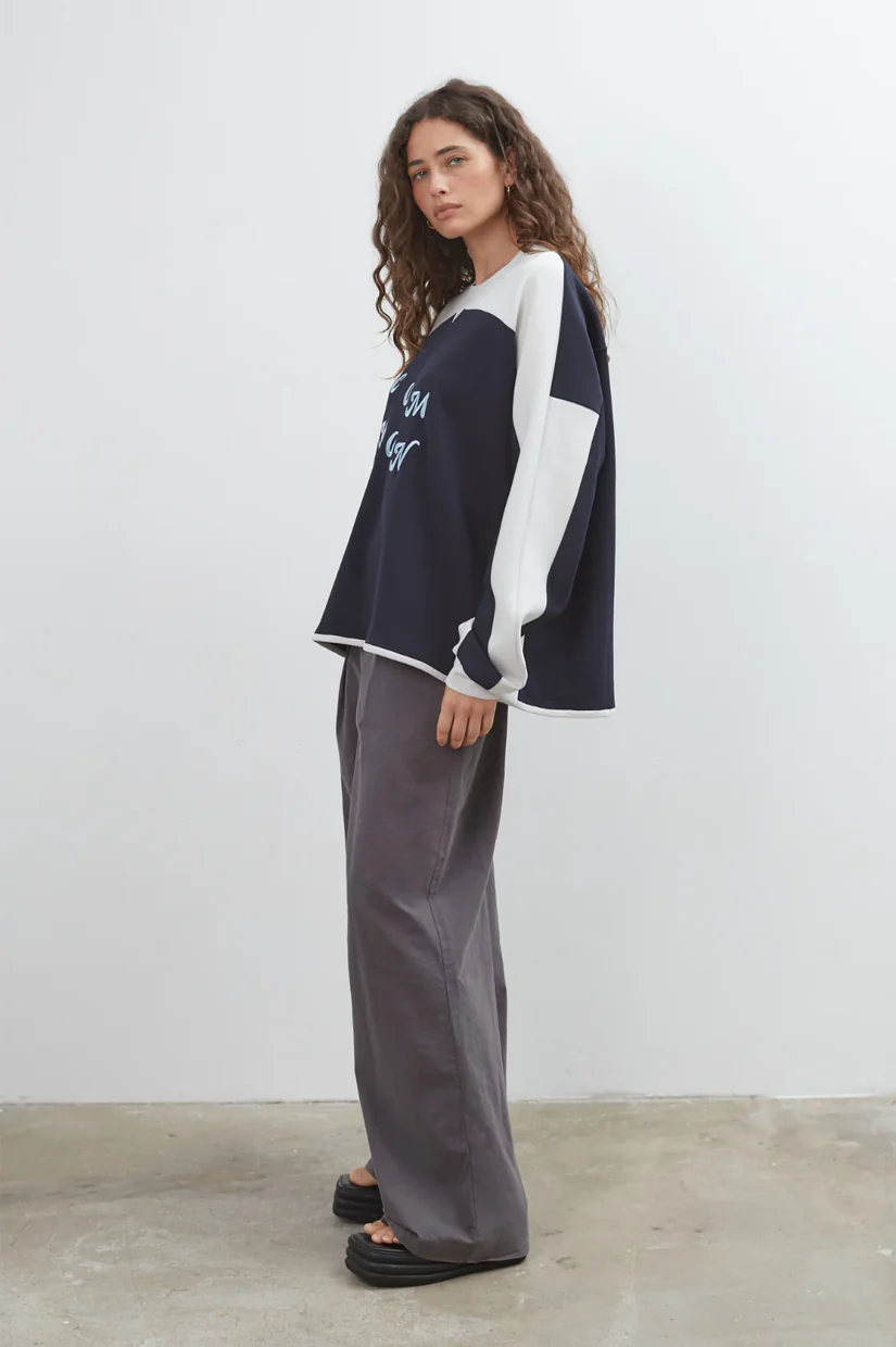 Commonplace Essentials Common Sweatshirt - Navy/Sky - Image 3
