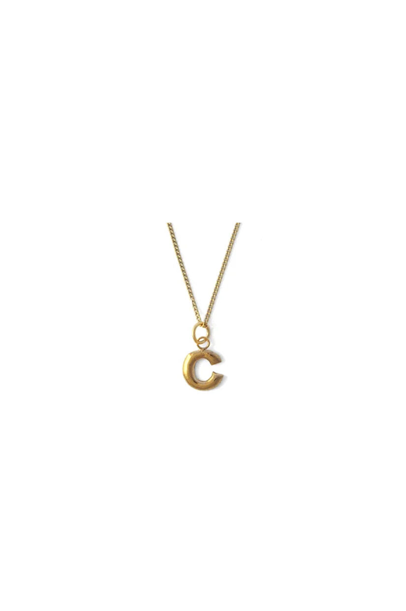Creeps and Violets Letter Necklace - Gold - Image 3