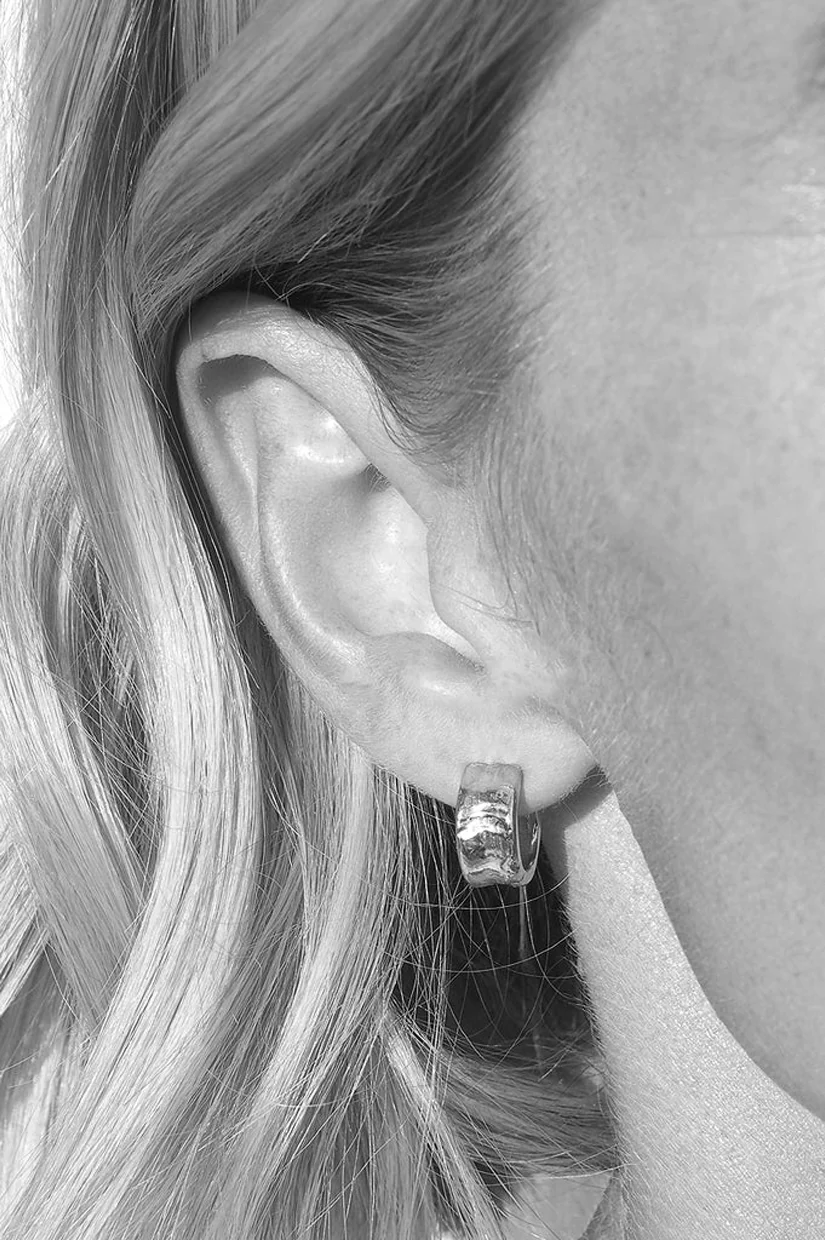 Creeps & Violets Squashed Hoops - Gold - Image 3