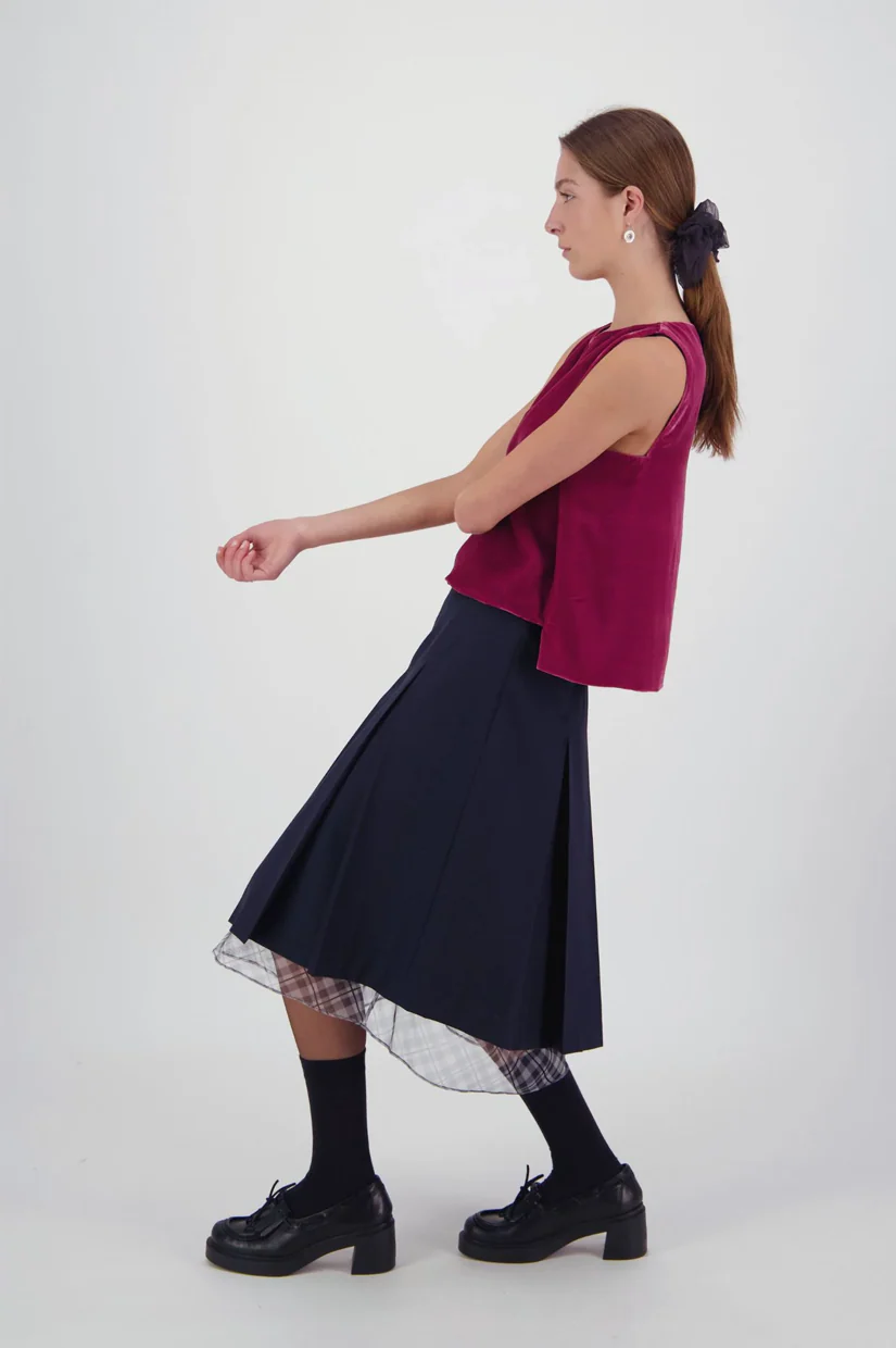 Daylight Moon Everything Works Out Pleated Skirt - Check - Image 3