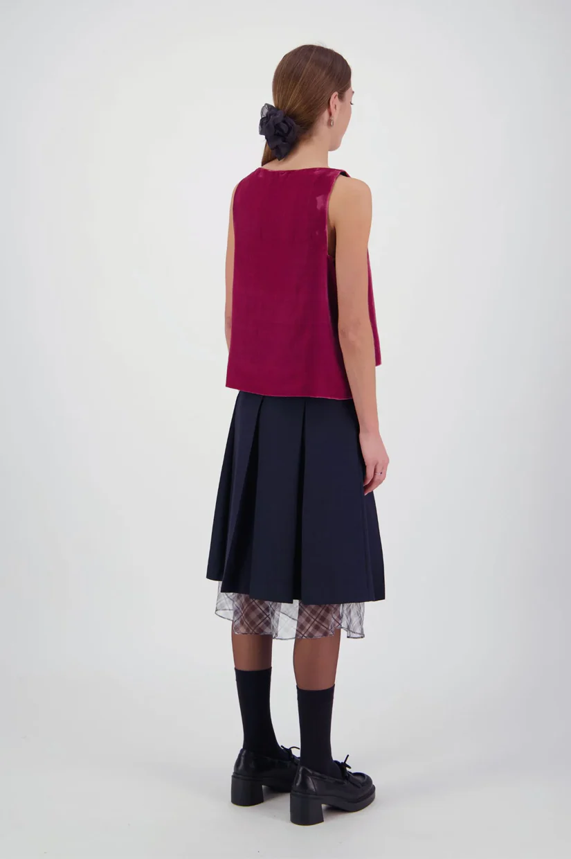 Daylight Moon Everything Works Out Pleated Skirt - Check - Image 4
