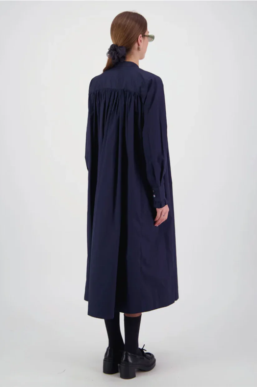 Daylight Moon Into The Cosomos Dress - Navy Cotton - Image 3