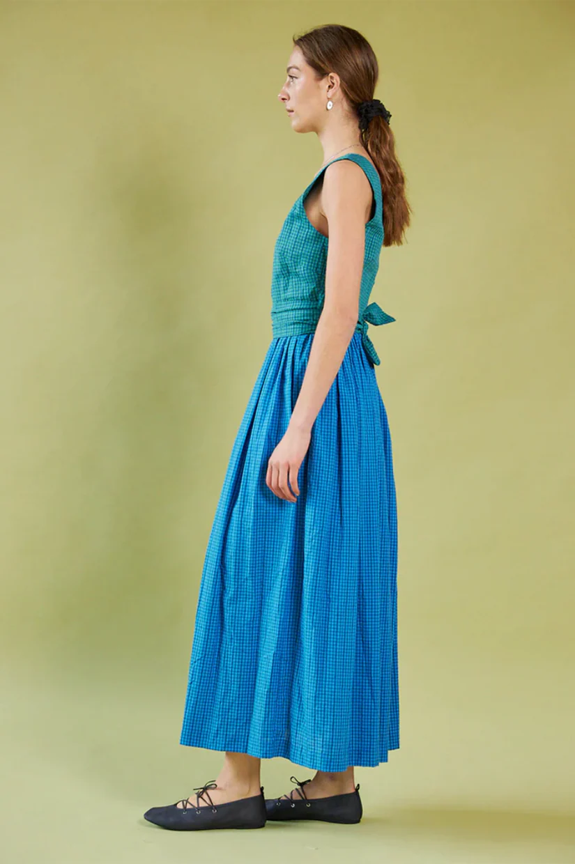 Daylight Moon Smell Of The Sea Wrap Dress - Gingham Multi - Image 3