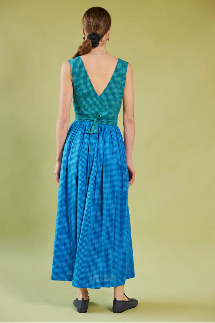 Daylight Moon Smell Of The Sea Wrap Dress - Gingham Multi - Image 4