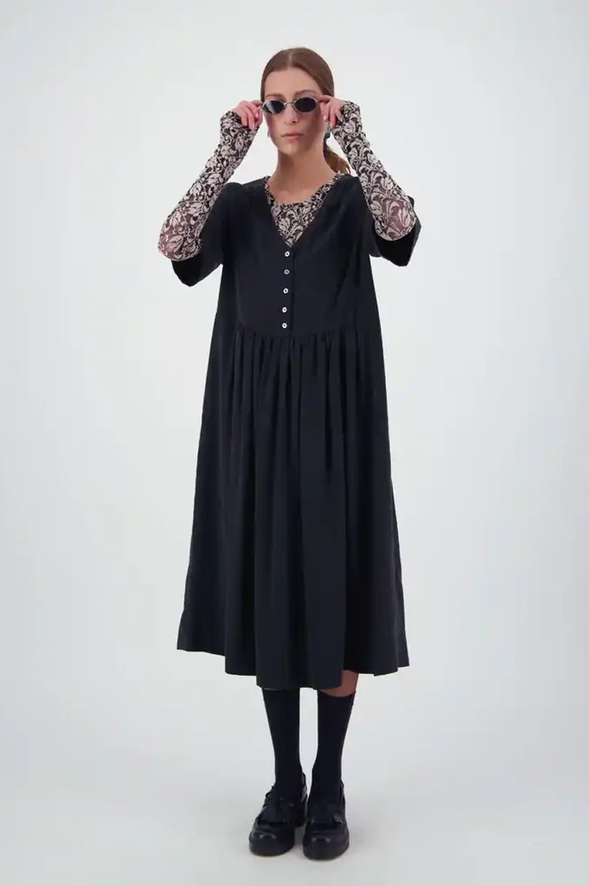 Daylight Moon We'll See Stars Dress - Black - Image 3